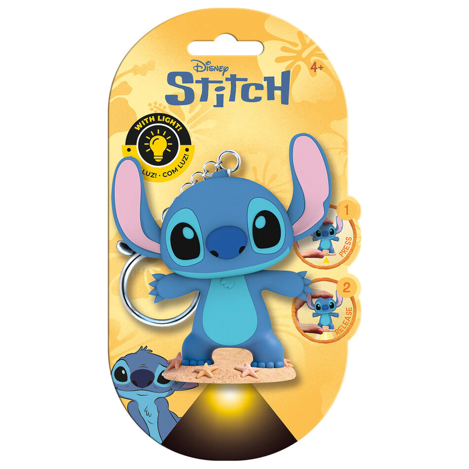 Flashies Disney Stitch 3D keychain with led flashlight product photo