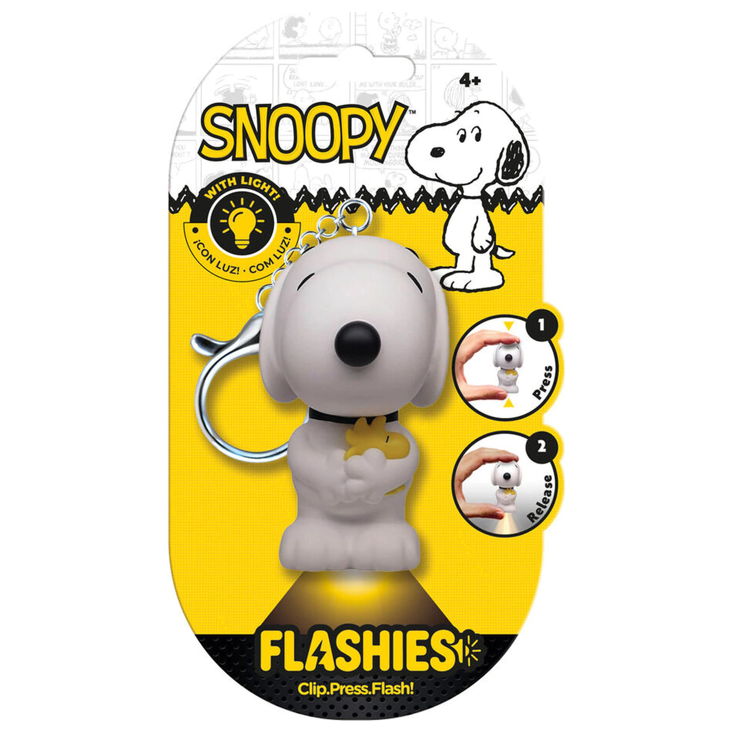 Flashies Peanuts Snoopy 3D keychain with led flashlight product photo
