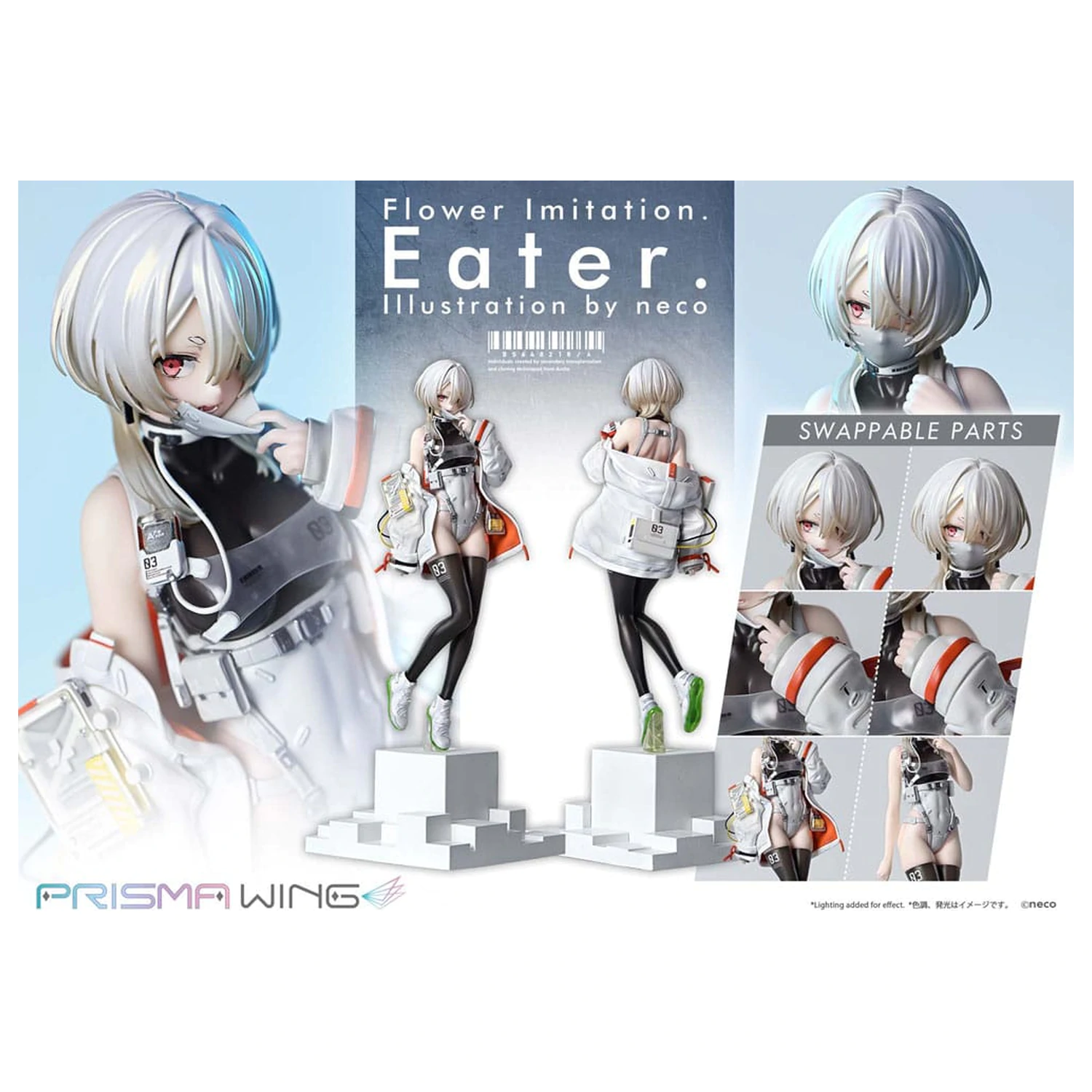 Flower Imitation Prisma Wing PVC Statue 1/7 Eater Illustration by neco 32 cm product photo