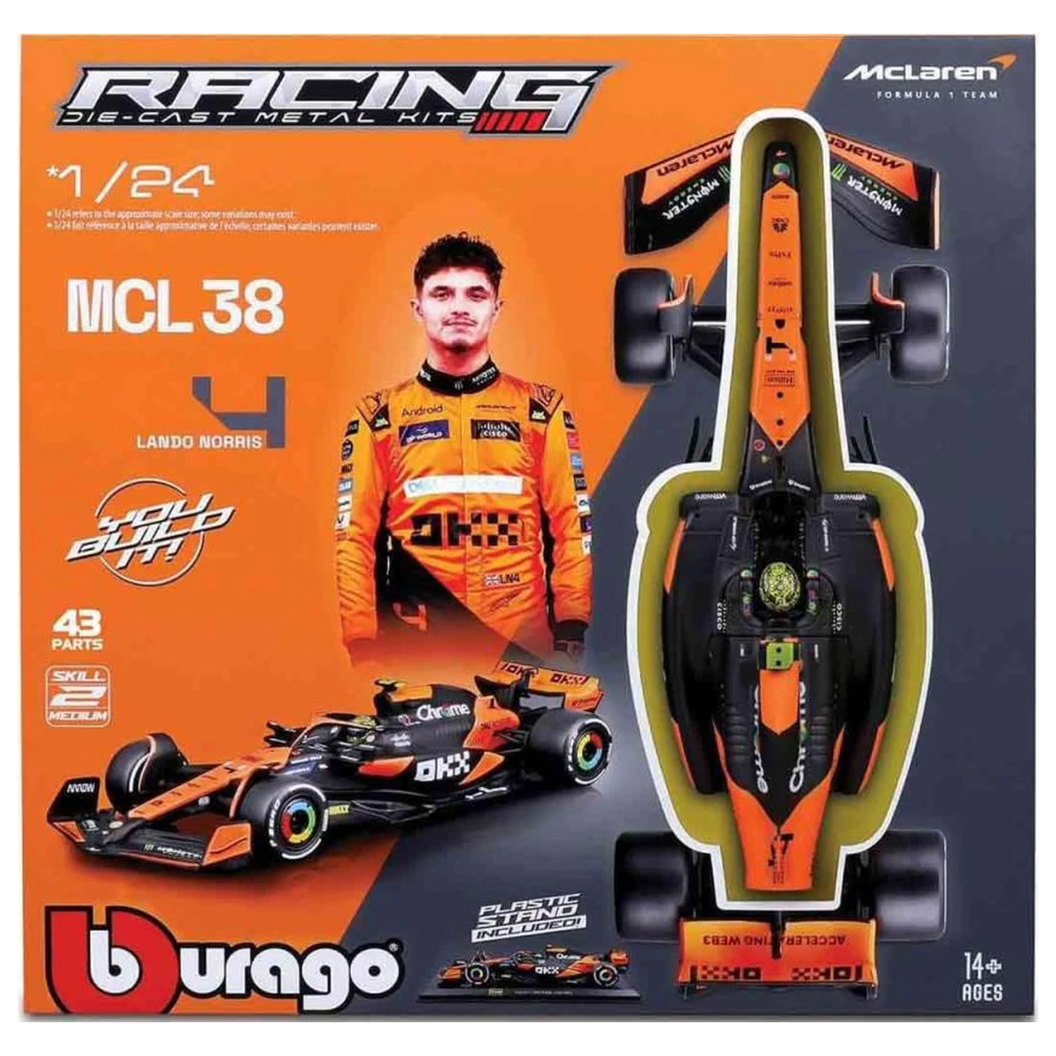 Formula 1 F1 McLaren MCL38 Lando Norris Model Kit 1:24 product photo