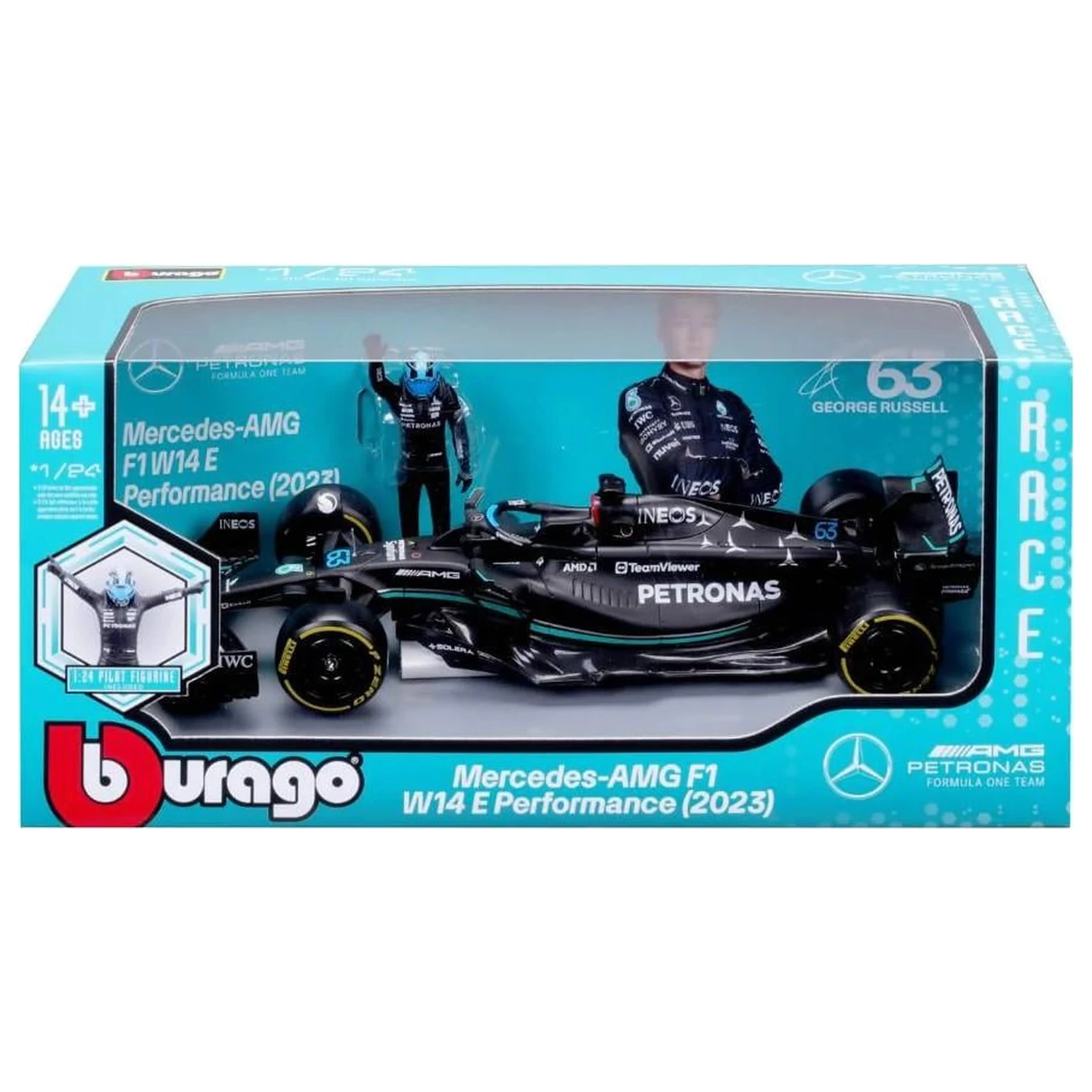Formula 1 F1 Mercedes W14 E Perf. 2023 Hamilton – Die-cast Model 1/24 product photo
