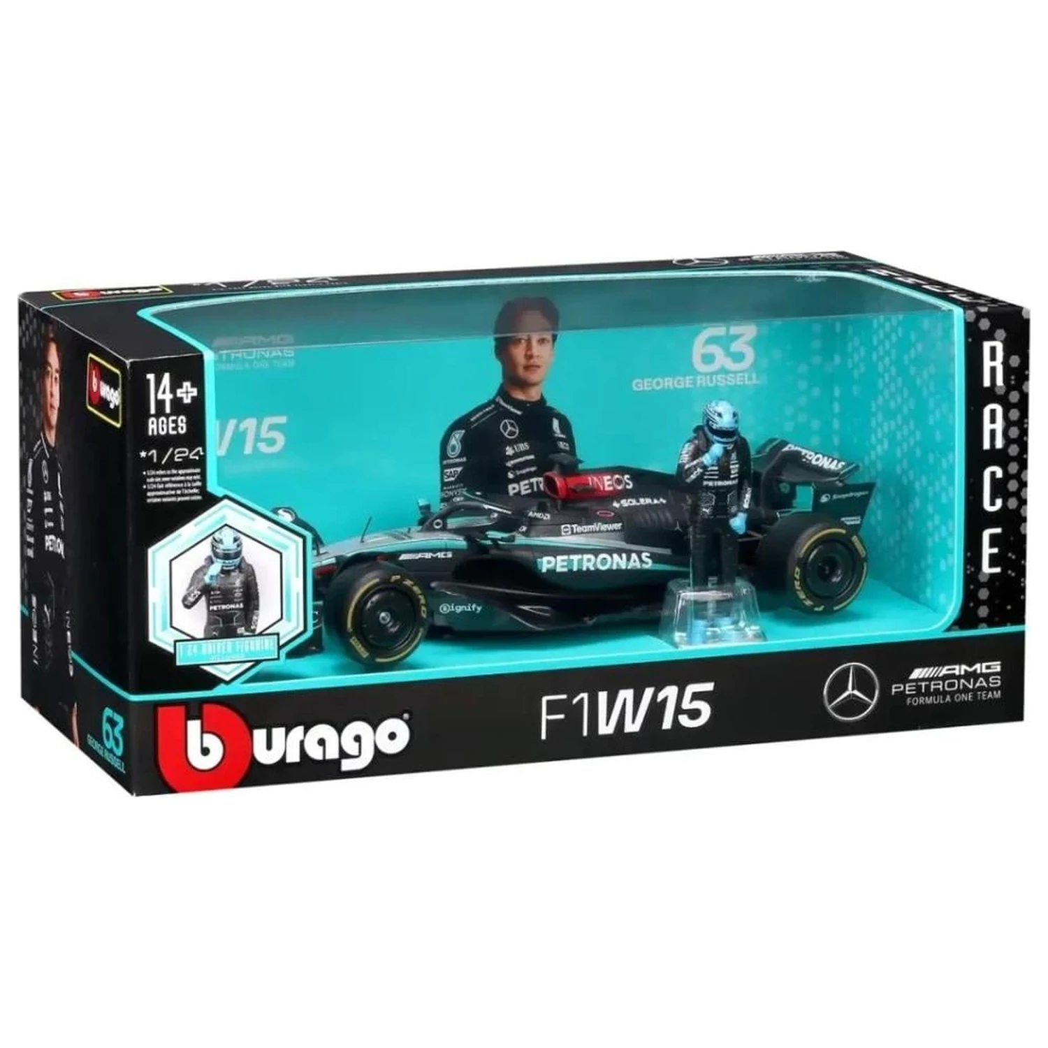 Formula 1 F1 Mercedes W15 E Perf. 2023 Russell Die-cast Model 1/24 product photo