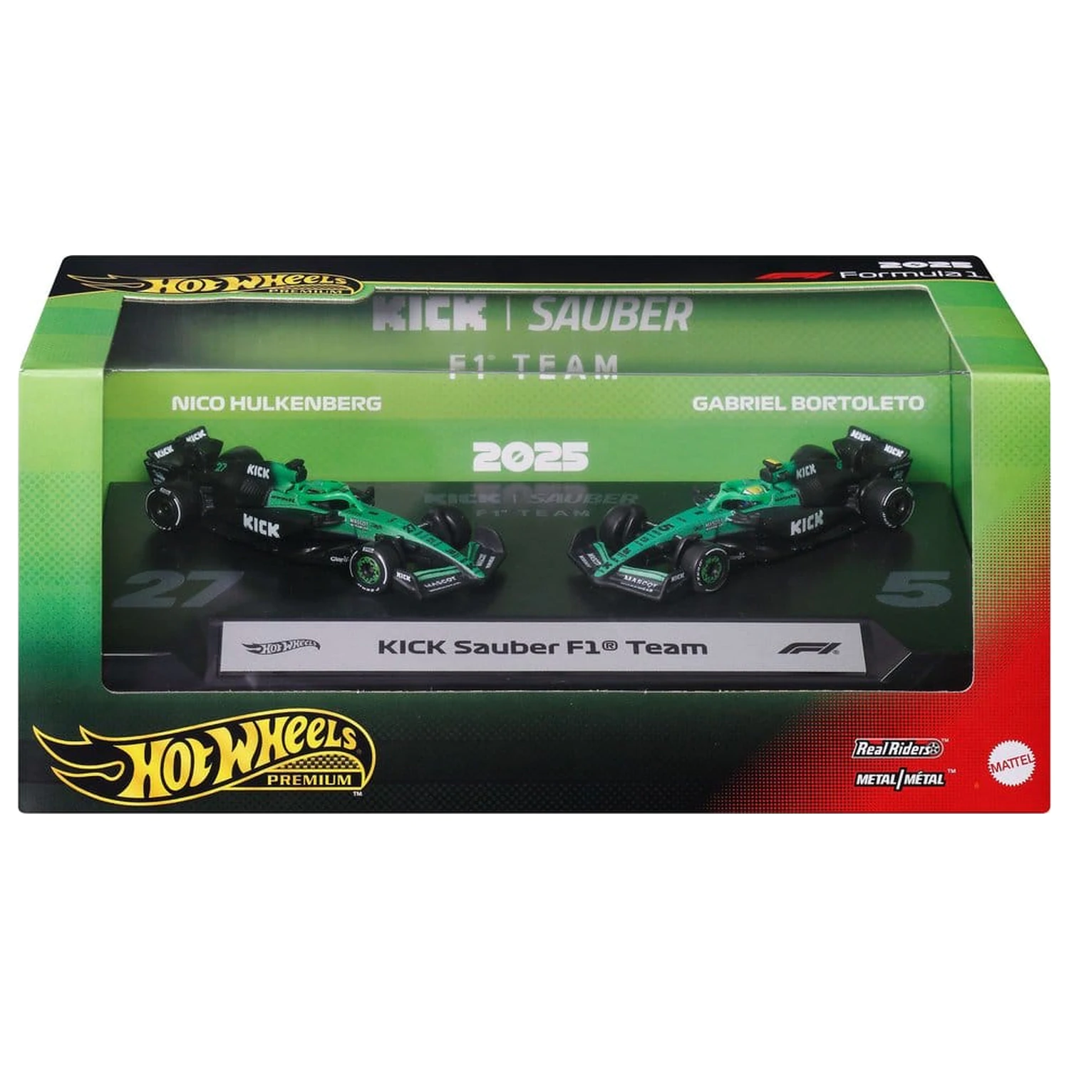 Formula 1 Hot Wheels Premium Die-Cast Vehicles 2-Pack 1/64 KICK Sauber Team product photo