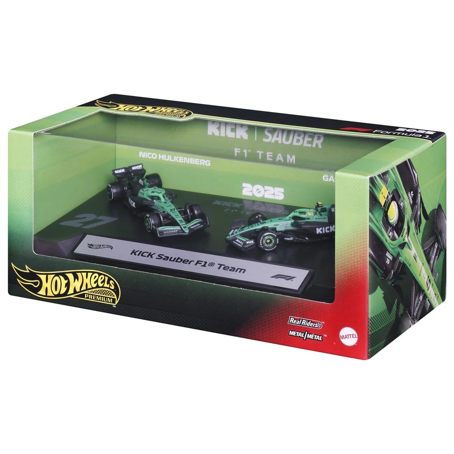 Formula 1 Hot Wheels Premium Die-Cast Vehicles 2-Pack 1/64 KICK Sauber Team product photo