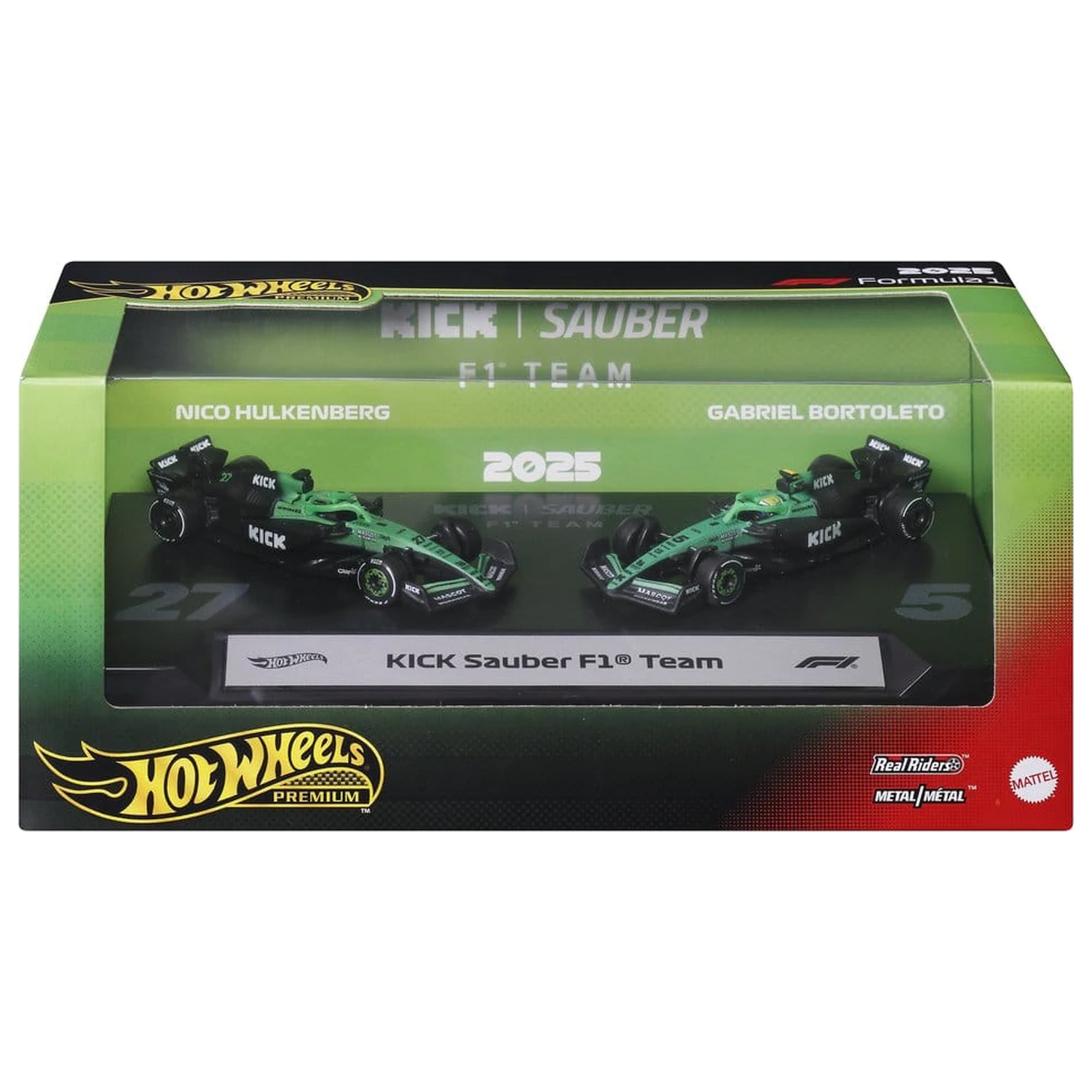 Formula 1 Hot Wheels Premium Die-Cast Vehicles 2-Pack 1/64 KICK Sauber Team product photo