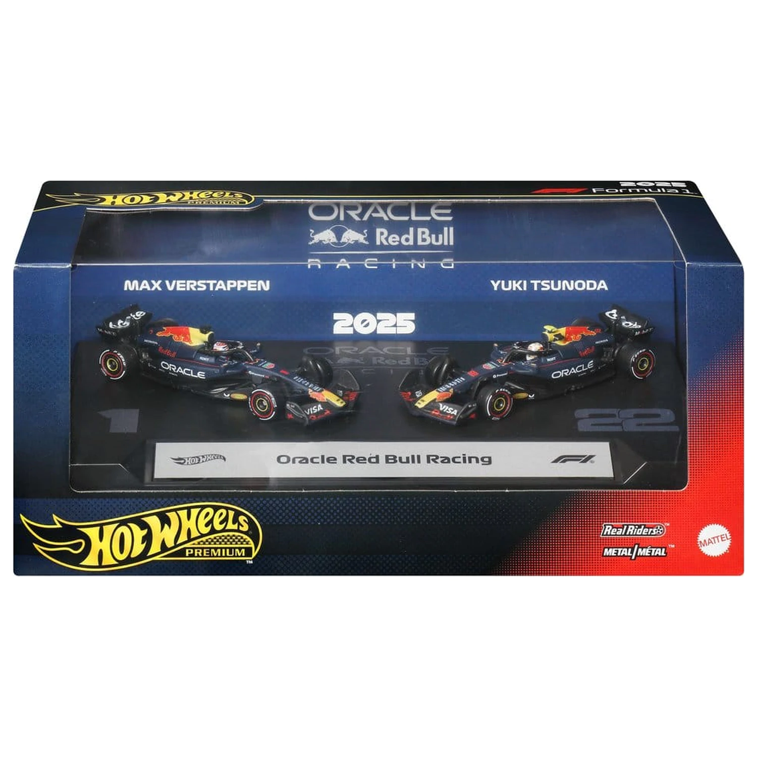 Formula 1 Hot Wheels Premium Die-Cast Vehicles 2-Pack 1/64 Oracle Red Bull Racing product photo