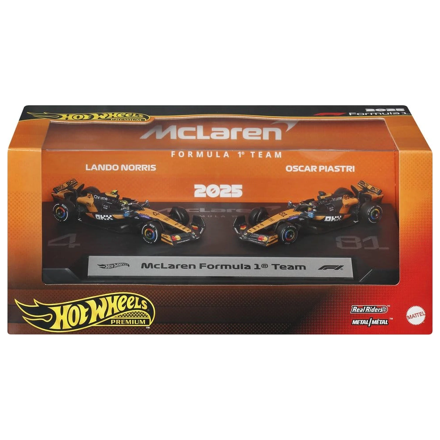 Formula 1 Hot Wheels Premium Die-Cast Vehicle 2-Pack 1:64 Team McLaren product photo