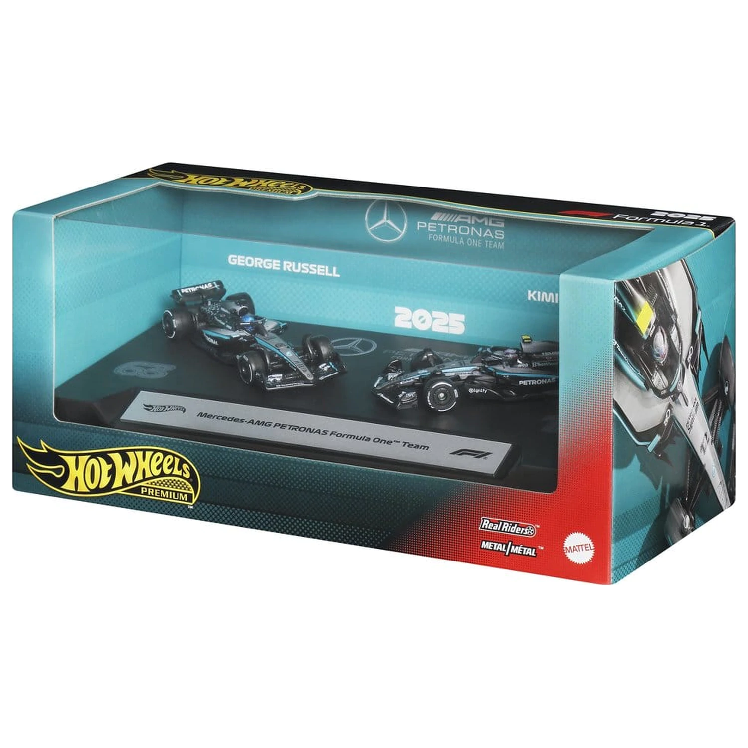 Formula 1 Hot Wheels Premium Die-Cast Vehicle 2-Pack 1:64 Team Mercedes-AMG PETRONAS product photo