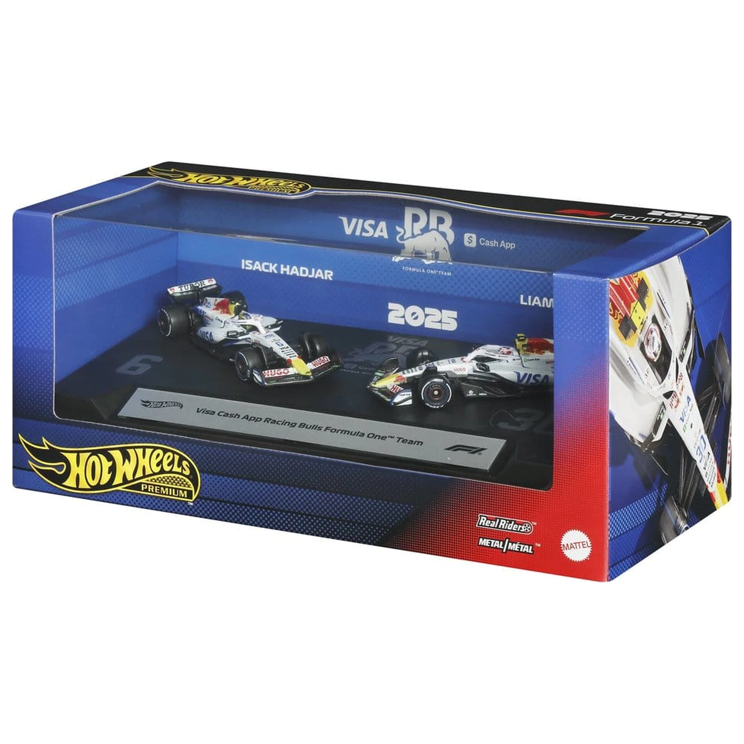 Formula 1 Hot Wheels Premium Die-Cast Vehicle 2-Pack 1:64 Team Visa Cash App Racing Bulls product photo
