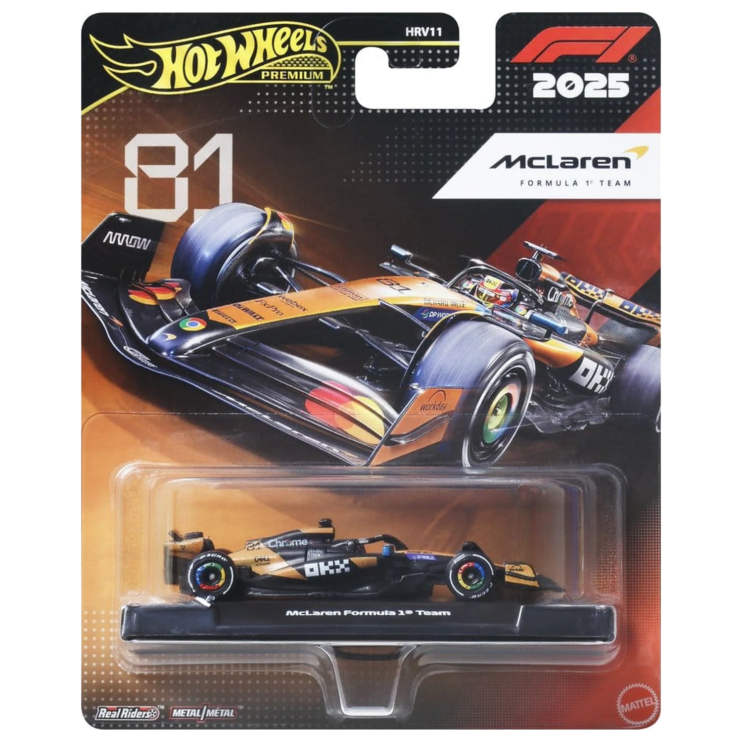 Formula 1 Hot Wheels Premium Die-Cast Vehicle 1:64 Team McLaren: Driver 1 product photo