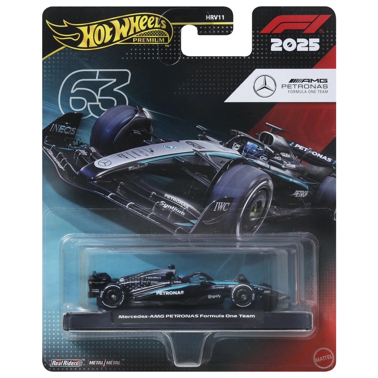 Formula 1 Hot Wheels Premium Die-Cast Vehicle 1:64 Team Mercedes Benz: Driver 1 product photo