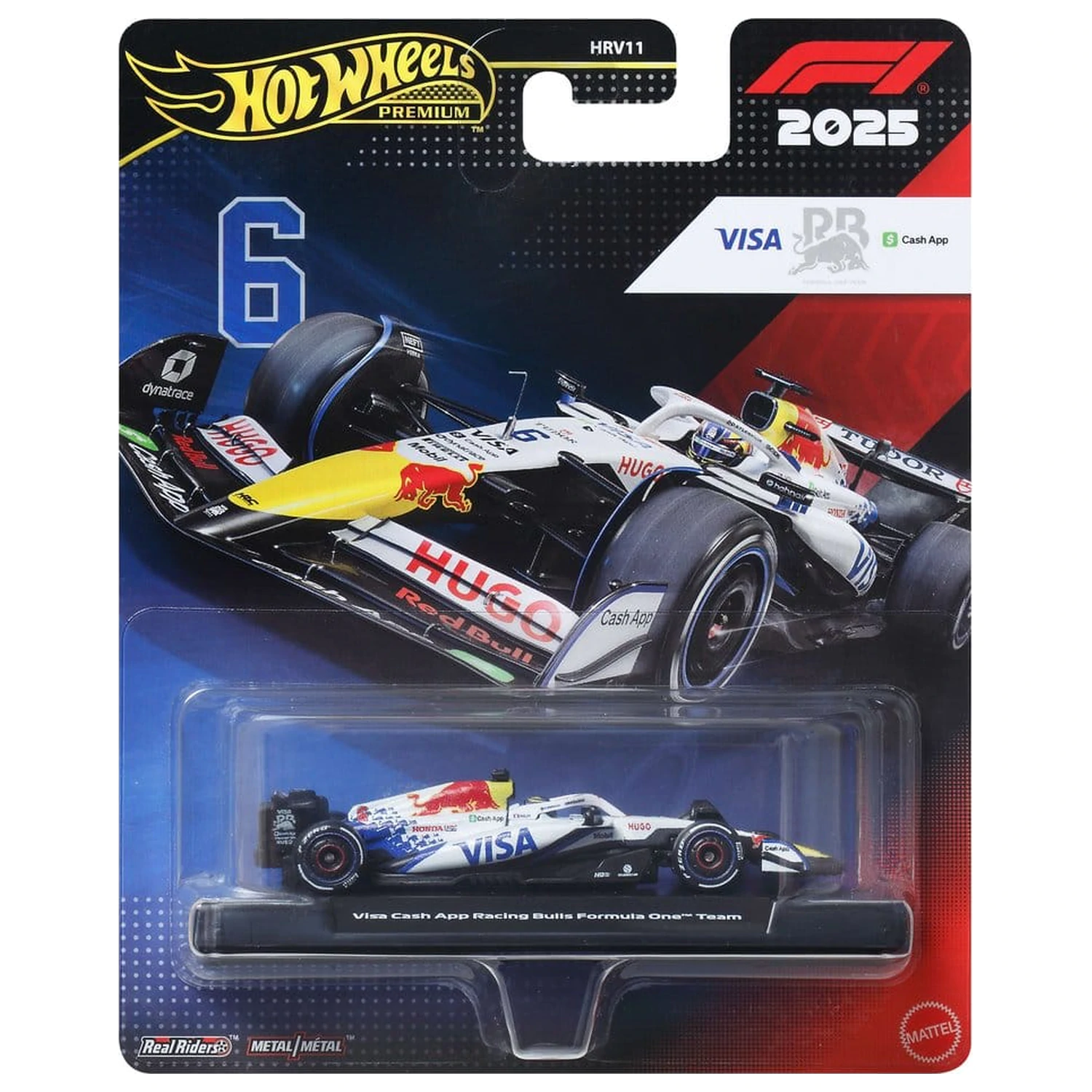 Formula 1 Hot Wheels Premium Die-Cast Vehicle 1/64 Visa Cash App Racing Bulls F1 Team product photo