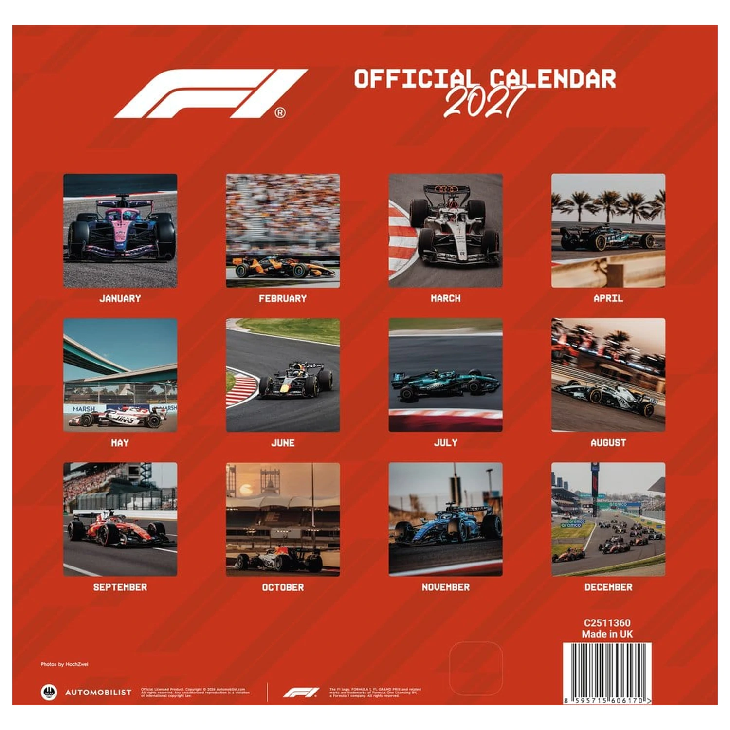 Formula 1 Calendar 2027 30 x 30 cm product photo