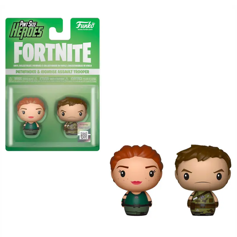 Pack 3 figures Pint Size Fortnite Pathfinder & Highrise Assault Trooper product photo
