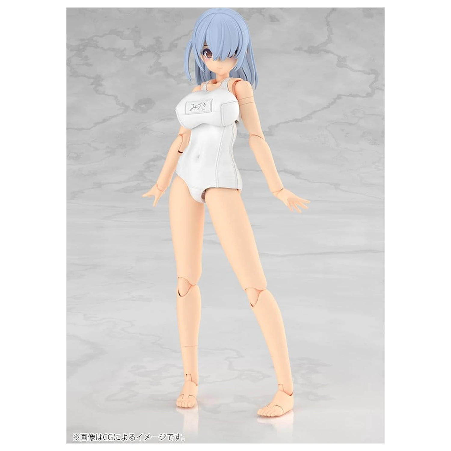 Frame Arms Girl Plastic Model Kit Mizuki School Swimsuits White Ver. 16 cm product photo