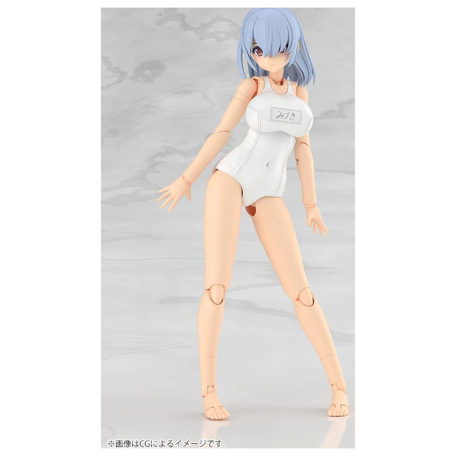 Frame Arms Girl Plastic Model Kit Mizuki School Swimsuits White Ver. 16 cm product photo