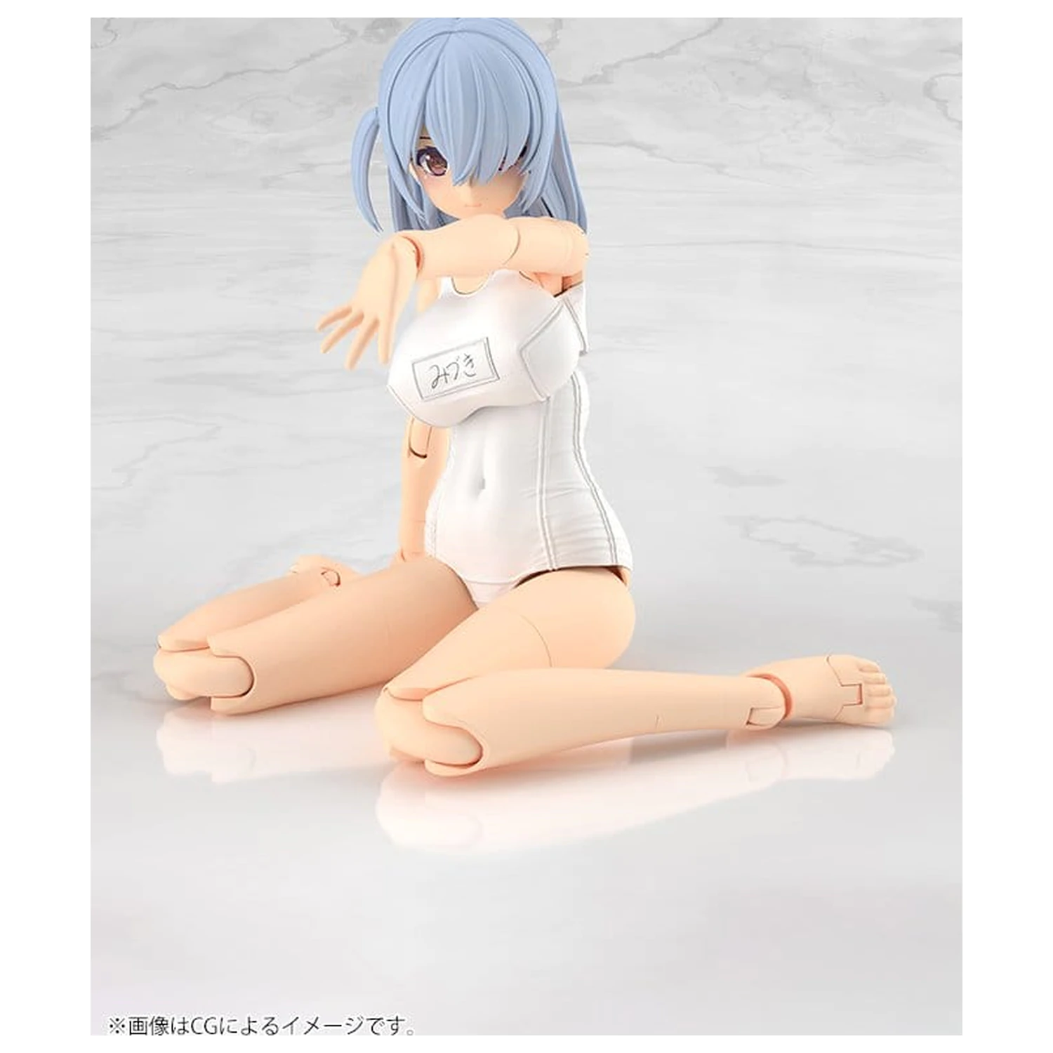 Frame Arms Girl Plastic Model Kit Mizuki School Swimsuits White Ver. 16 cm product photo