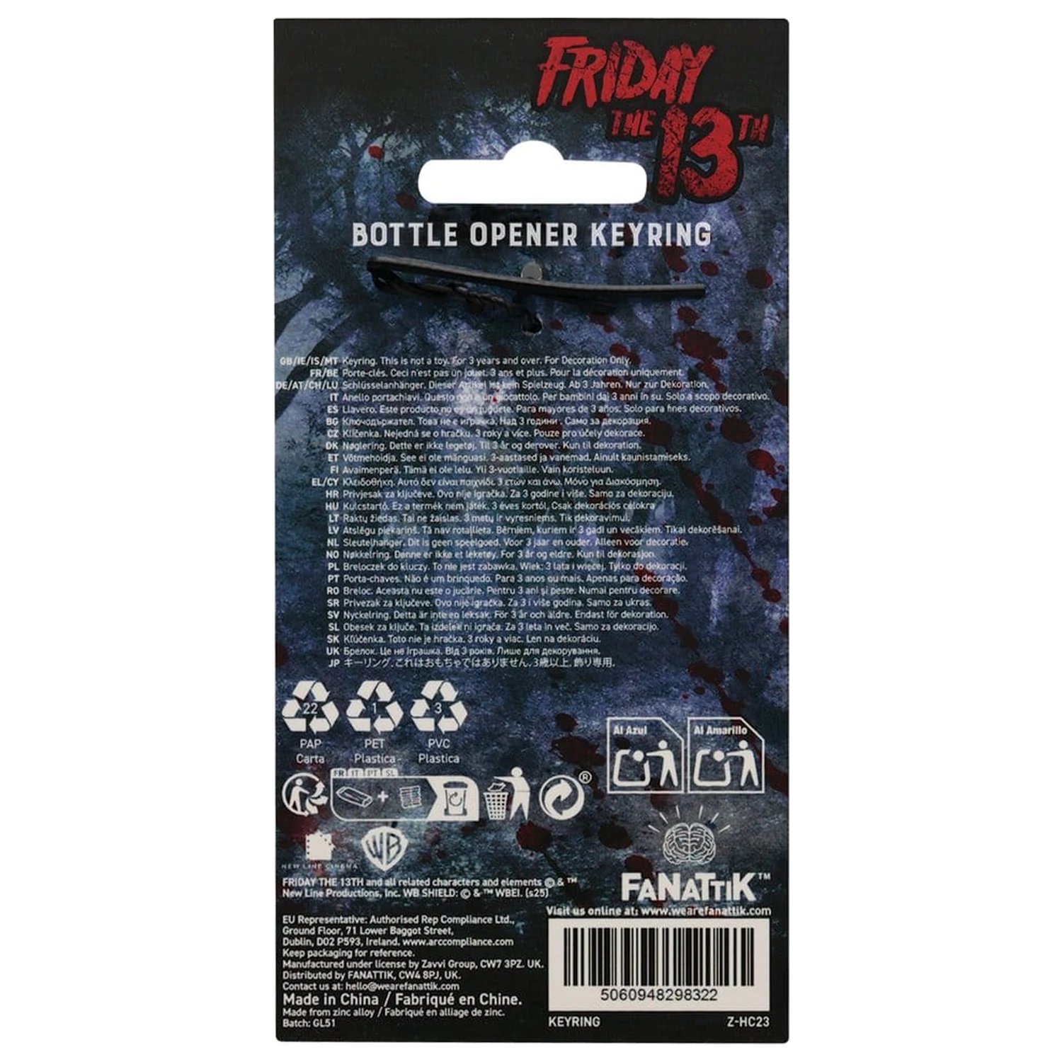 Friday the 13th Bottle Opener Hockey Mask product photo