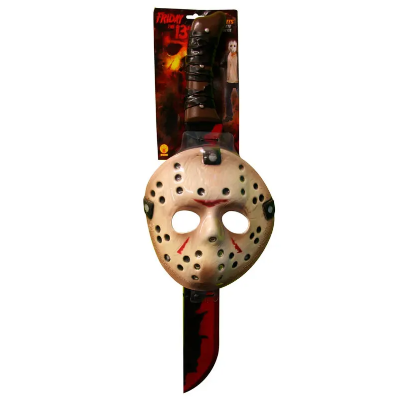 Friday the 13th Jason set face mask and machete product photo