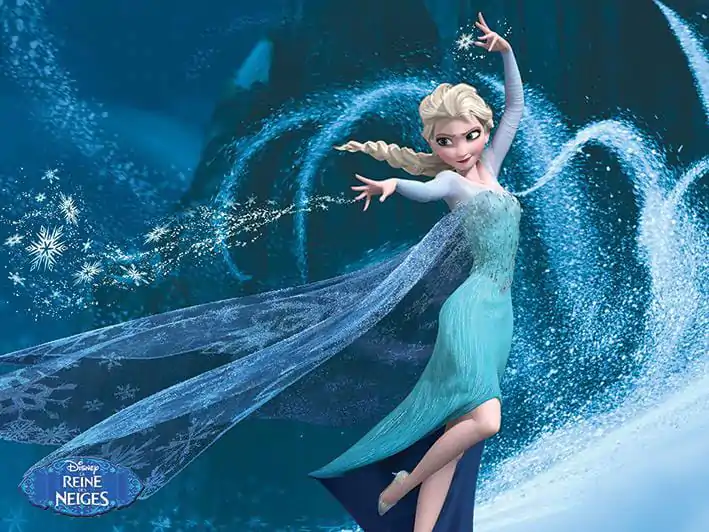 Frozen Framed Canvas Print Elsa Magic French 30 x 80 cm product photo