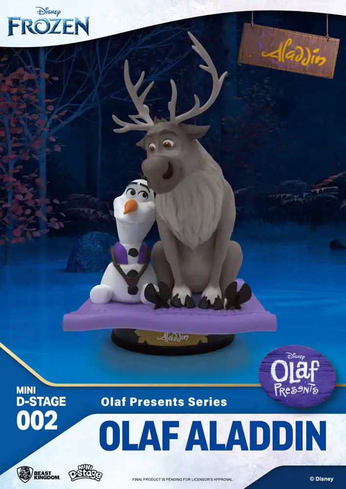 Frozen Mini Diorama Stage PVC Statue Olaf Presents Olaf Aladdin 12 cm product photo