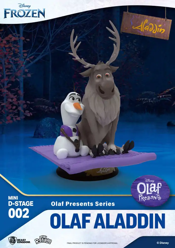 Frozen Mini Diorama Stage PVC Statue Olaf Presents Olaf Aladdin 12 cm product photo