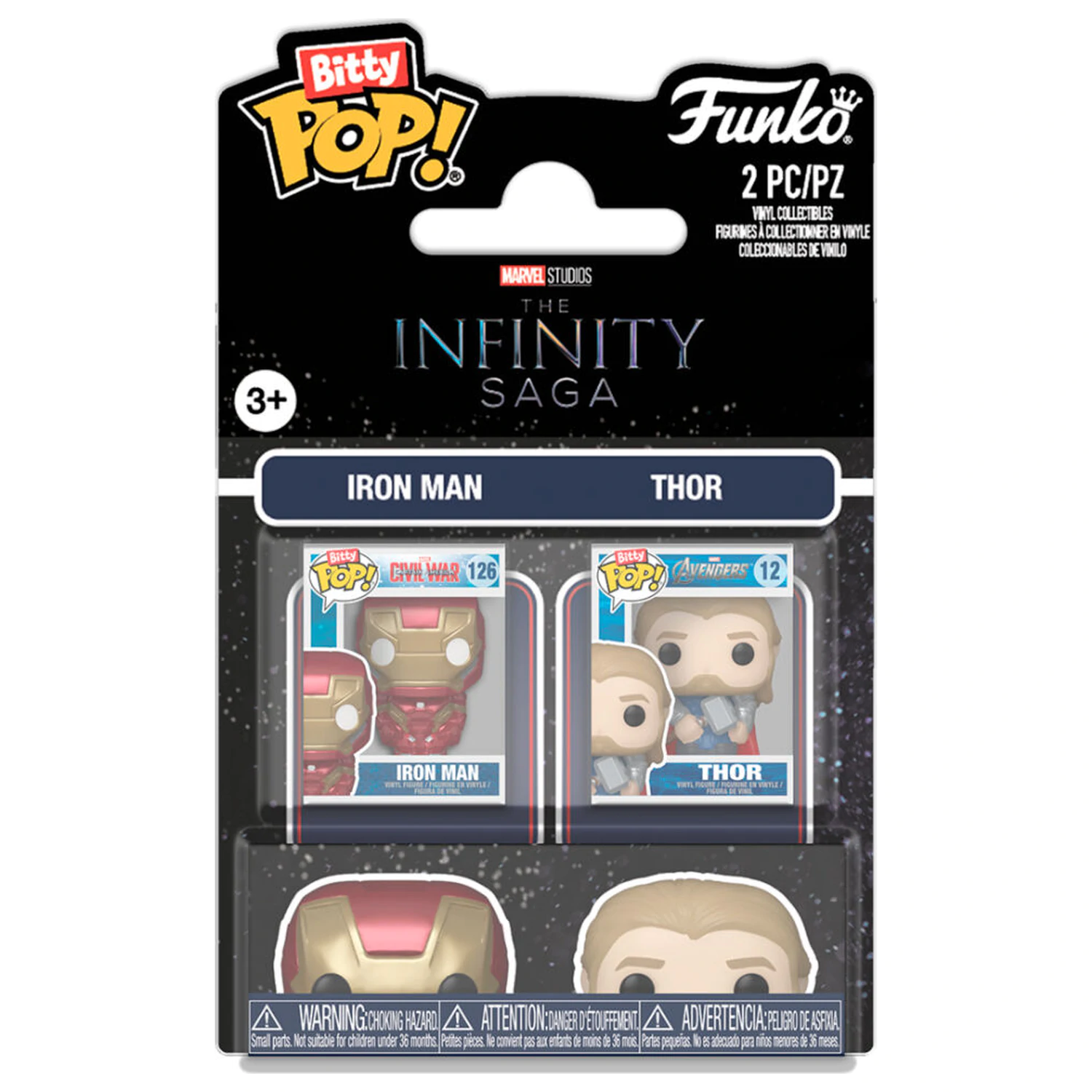 Funko Bitty POP pack 2 figures Marvel Infinity Saga Iron Man & Thor product photo