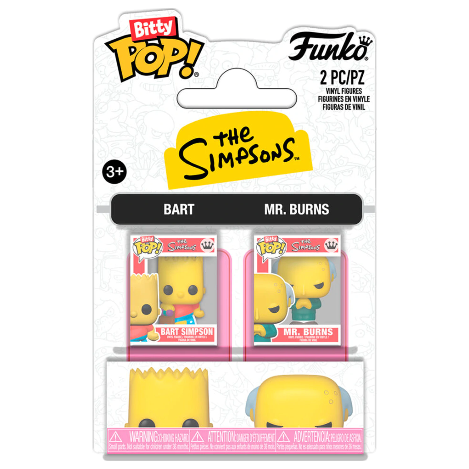 Funko Bitty POP pack 2 figures The Simpsons Bart & Mr. Burns product photo