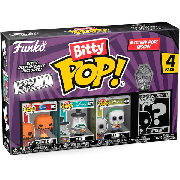 Bitty POP! Vinyl Figure 4-Pack Disney Nightmare Before Christmas Pumpkin King termékfotó