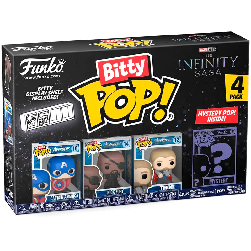 Blister 4 figures Bitty POP Marvel The Infinity Saga Captain America termékfotó