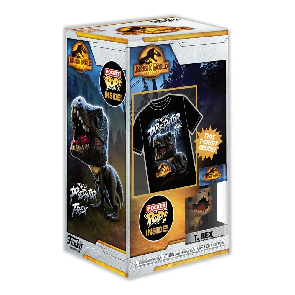 Jurassic World Pocket POP! &amp; Kids Tee Box T-Rex product photo