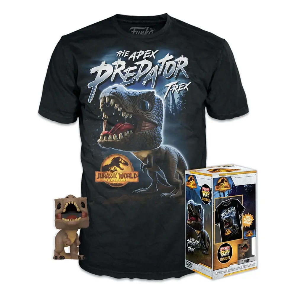 Jurassic World Pocket POP! &amp; Kids Tee Box T-Rex product photo