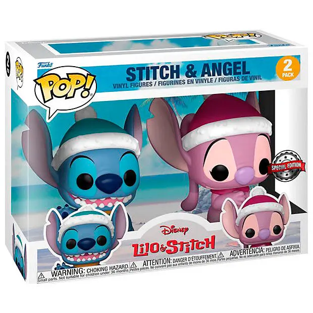 POP pack 2 figures Disney Lilo & Stitch - Stitch & Angel Winter Exclusive product photo