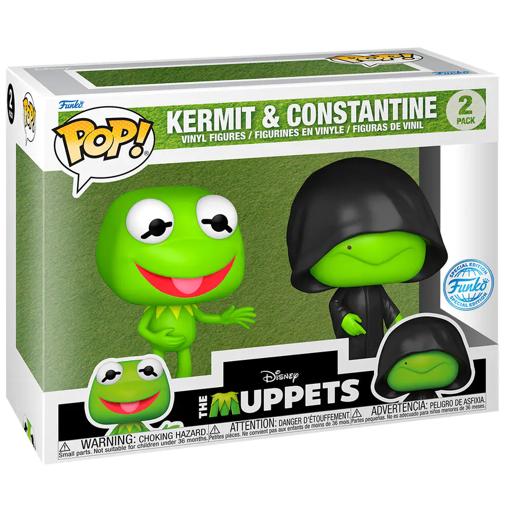 Funko POP pack 2 figures Disney The Muppets Kermit &amp; Constantine Exclusive product photo