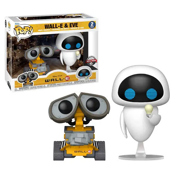 POP Set 2 figures Disney Wall-E - Wall-E &amp; Bulb Eve Exclusive product photo