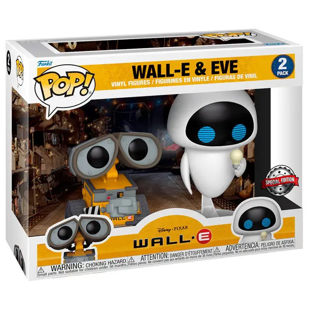 POP Set 2 figures Disney Wall-E - Wall-E &amp; Bulb Eve Exclusive product photo