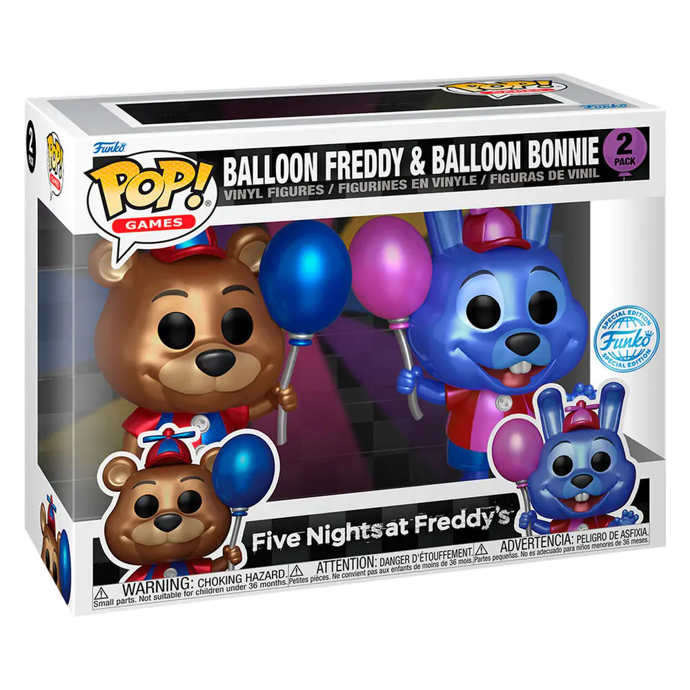 Funko POP pack 2 figures Five Nights at Freddys Ballon Freddy & Balloon Bonnie Exclusive termékfotó