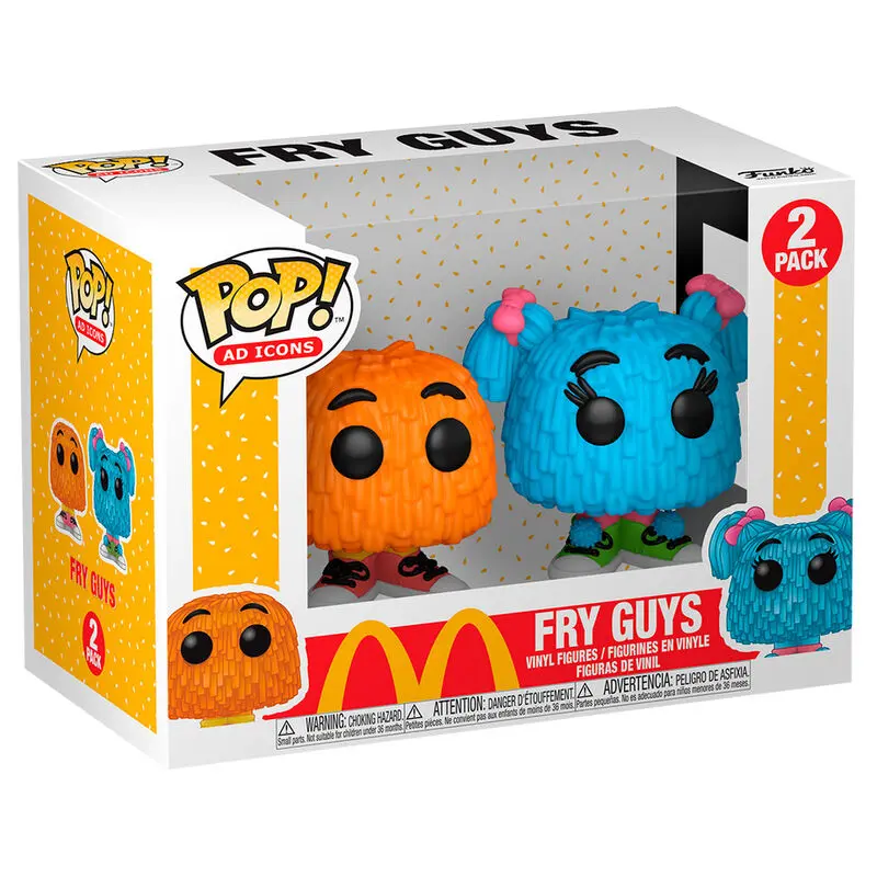 McDonald's POP! Ad Icons Vinyl Figures 2-Pack Fry Guy (Orange/Blue Pigtails) 5 cm product photo