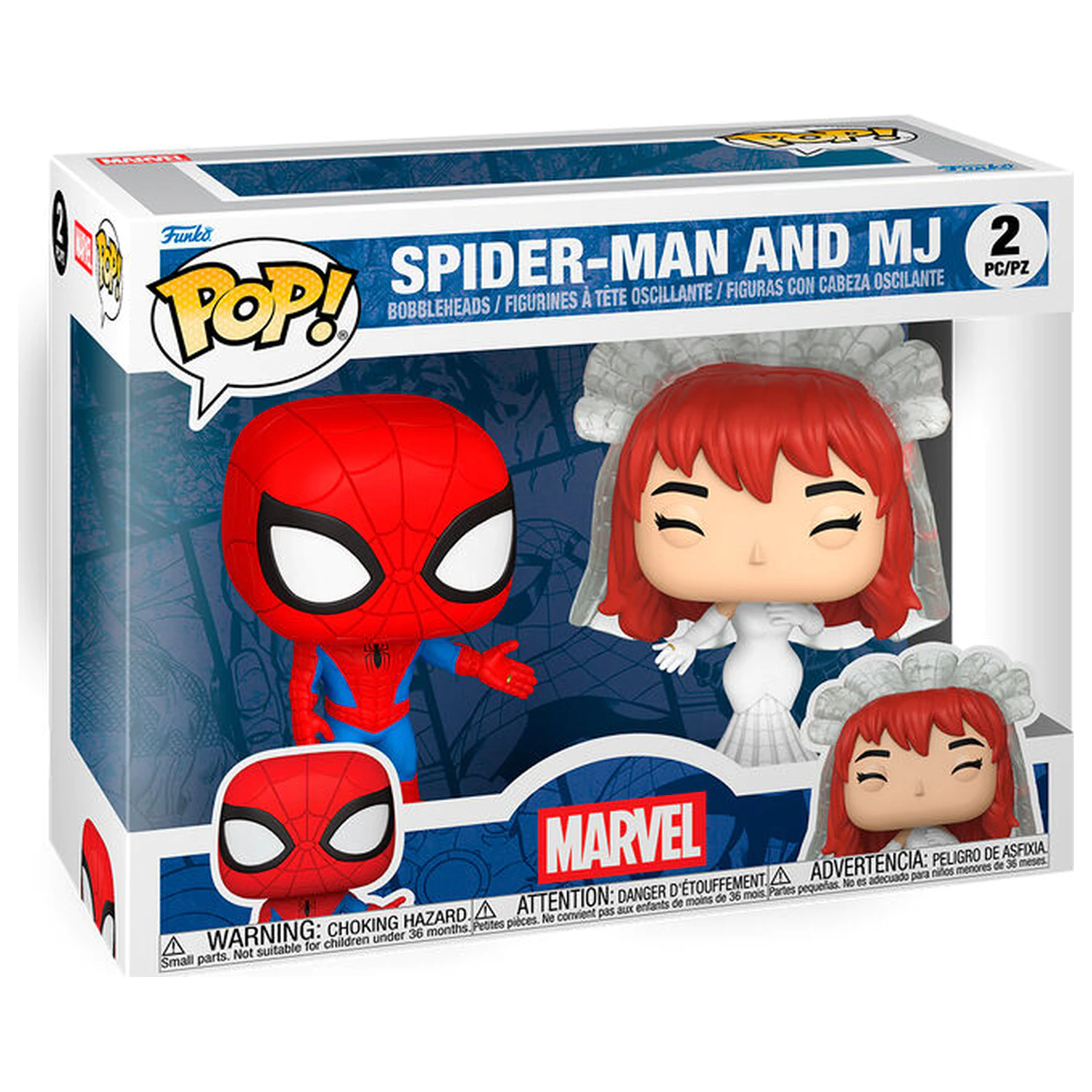 Funko POP pack 2 figures Marvel Spider-Man and MJ product photo