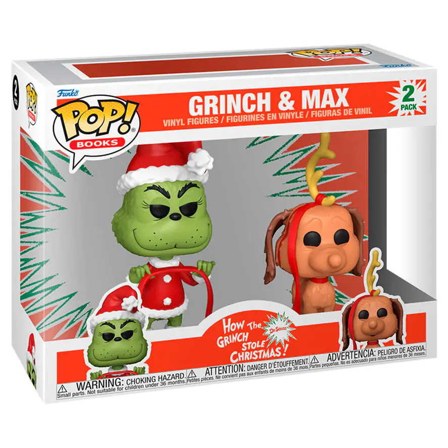 The Grinch(Anniversary) Funko POP! Books Vinyl Figures 2-Pack Grinch w/ Max 9 cm termékfotó