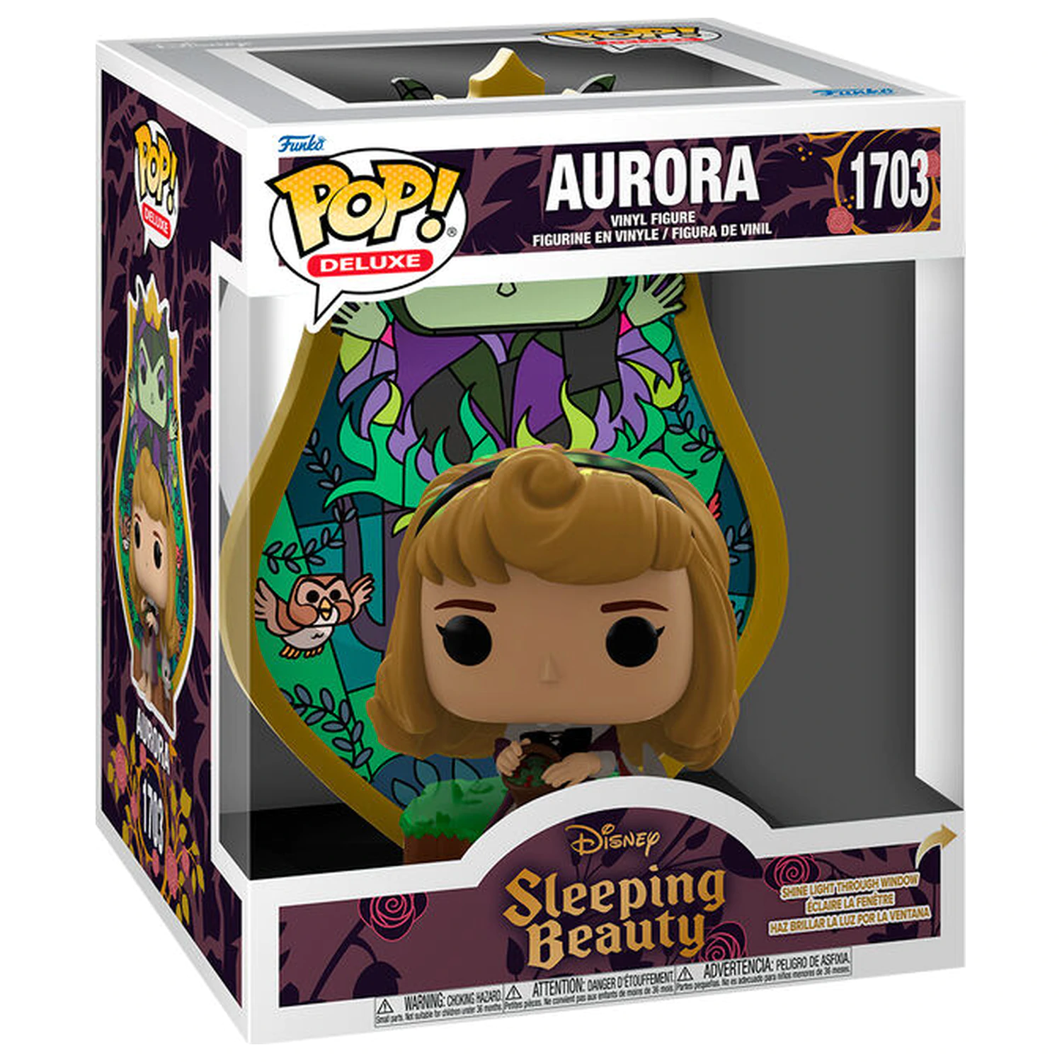 Funko POP figure Deluxe Disney Slepping Beauty Aurora Maleficent Stained Glass product photo