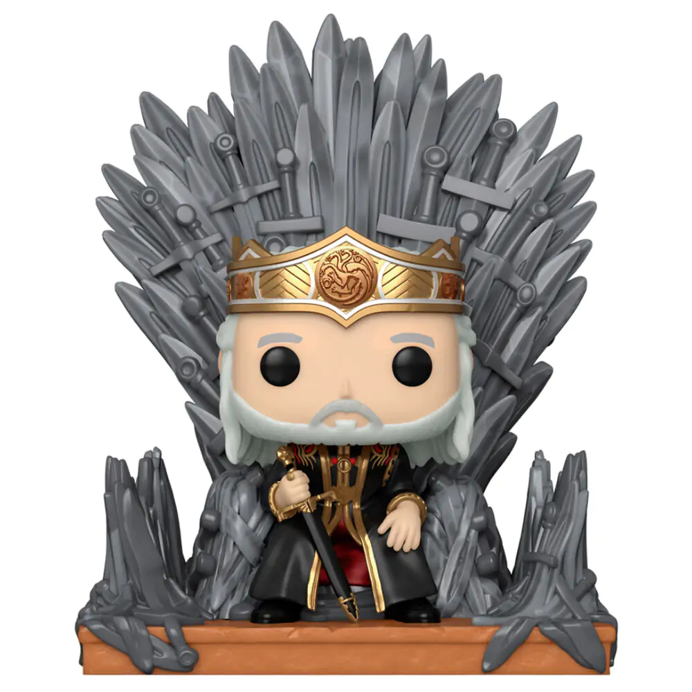 POP figure Deluxe House of the Dragon Viserys on the Iron Throne product photo