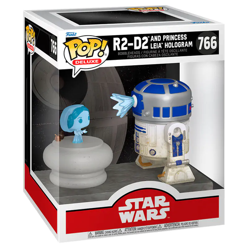 Funko POP figure Deluxe Star Wars R2-D2 and Princess Leia Hologram product photo