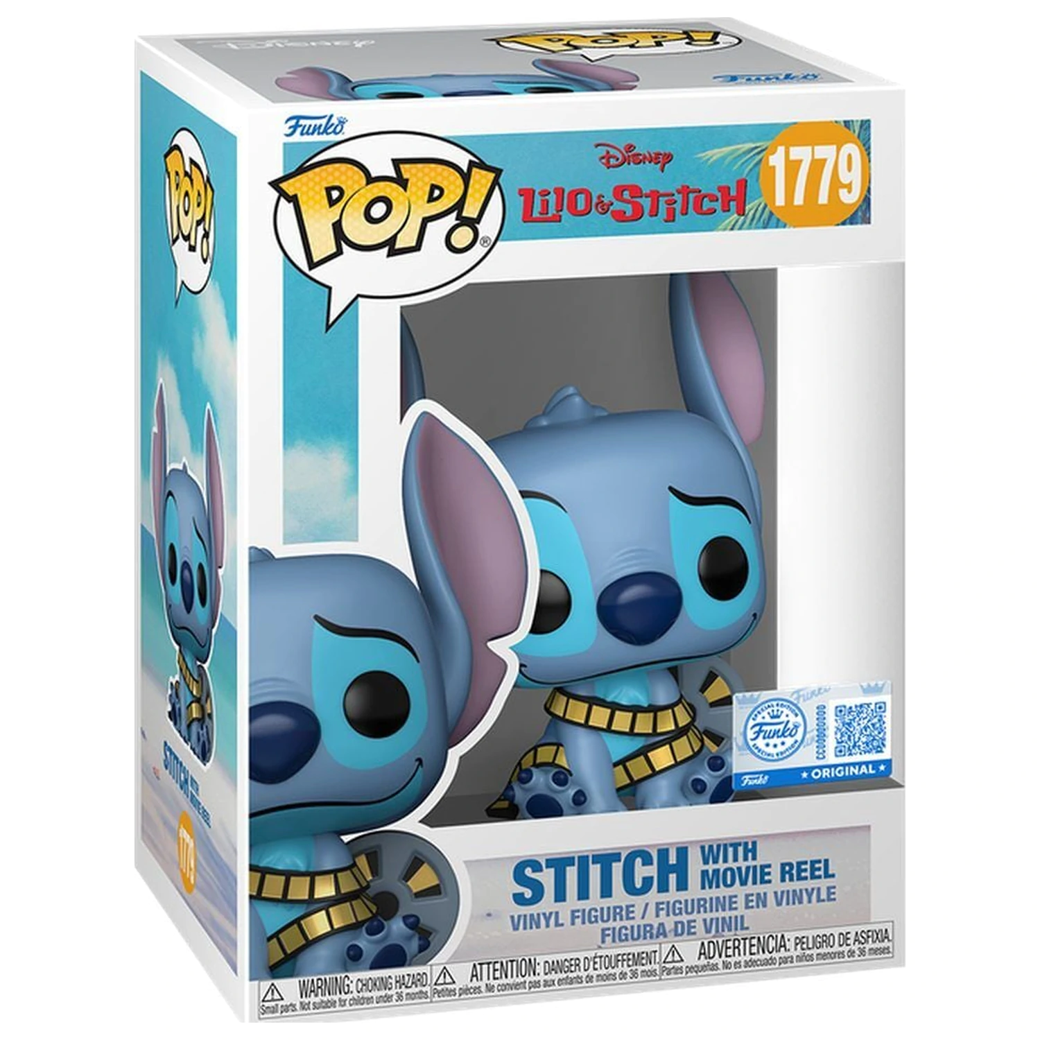Funko POP figure Disney Lilo & Stitch - Stitch with Movie Reel Exclusive product photo