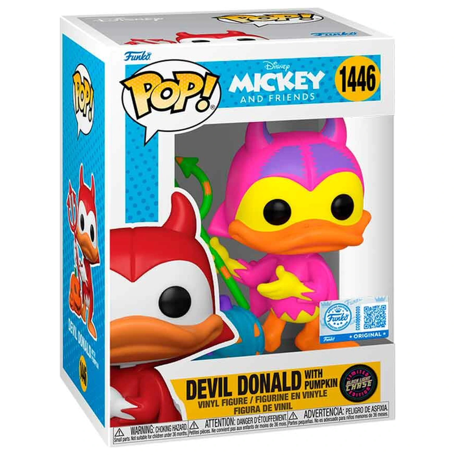 Funko POP figure Disney Mickey and Friends Devil Donald with Pumpkin Chase Exclusive product photo