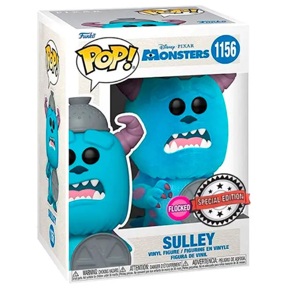 Monsters, Inc. 20th Anniversary POP! Disney Vinyl Figure Sulley with Lid (Flocked) 9 cm termékfotó