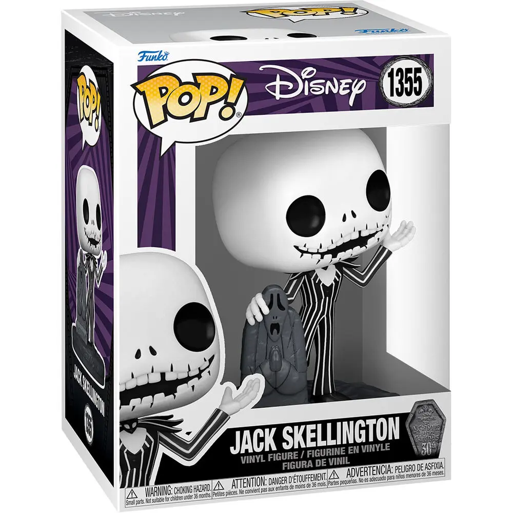 Nightmare before Christmas 30th POP! Disney Vinyl Figure Jack w/Gravestone 9 cm product photo