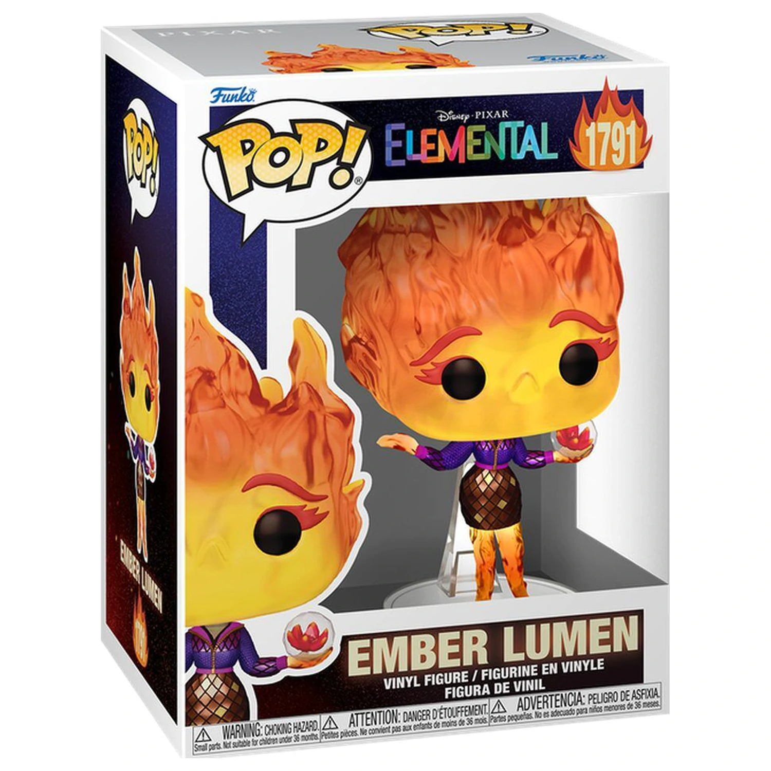 Funko POP figure Disney Pixar Elemental Ember Lumen with Vivisteria Flower product photo