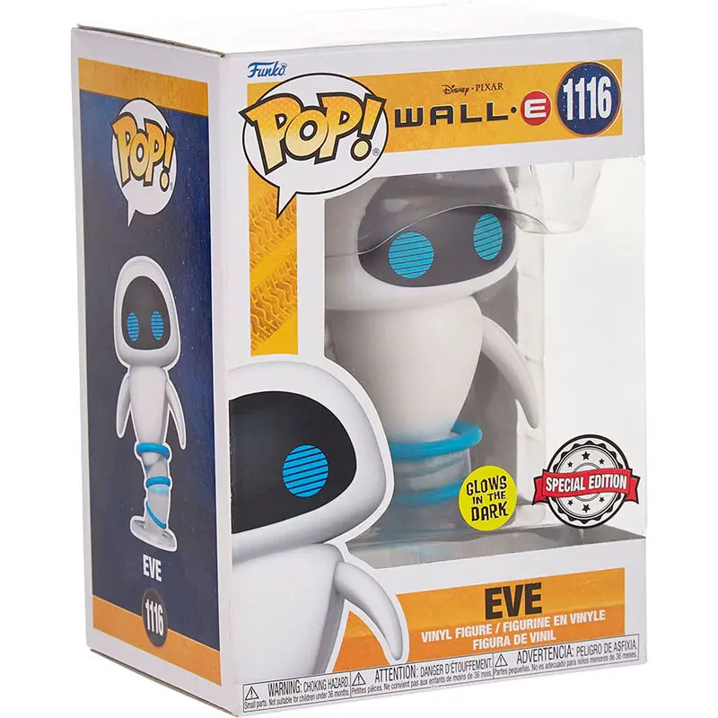 Wall-E POP! Disney Vinyl Figure Eve Flying (Glow-in-the-Dark) 9 cm termékfotó