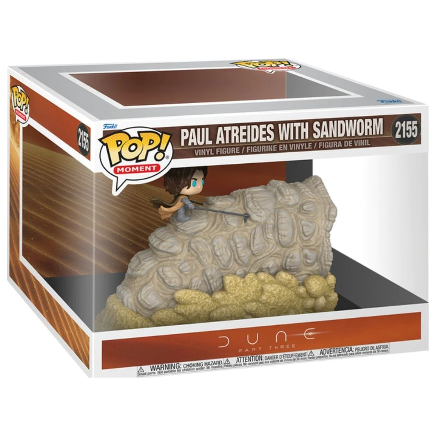 Funko POP figure Dune Part Three Moment Paul Atreides with Sandworm product photo